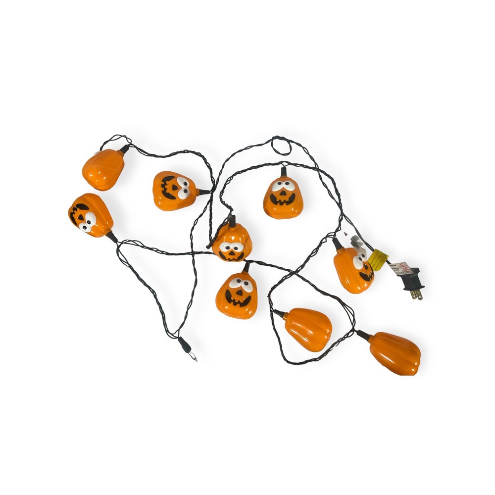 VTG Halloween 10 String Light Pumpkin Jack-O-Lantern Lights